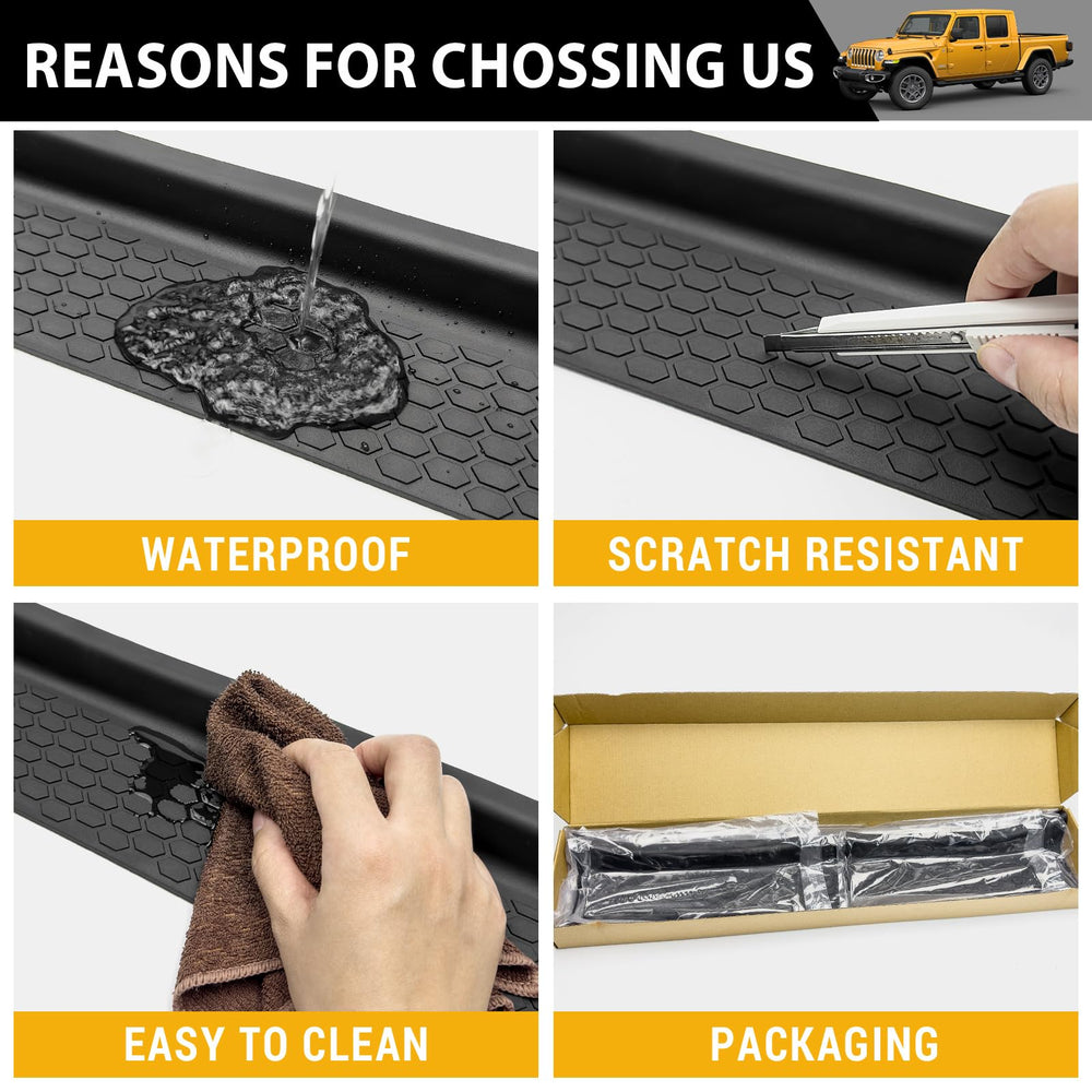 JTYZSM four-door kit keeps entryways clean after cargo and gear.
