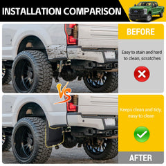 JTYZSM mud flaps front right for Ford F-250 shield wheels from mud and rocks.