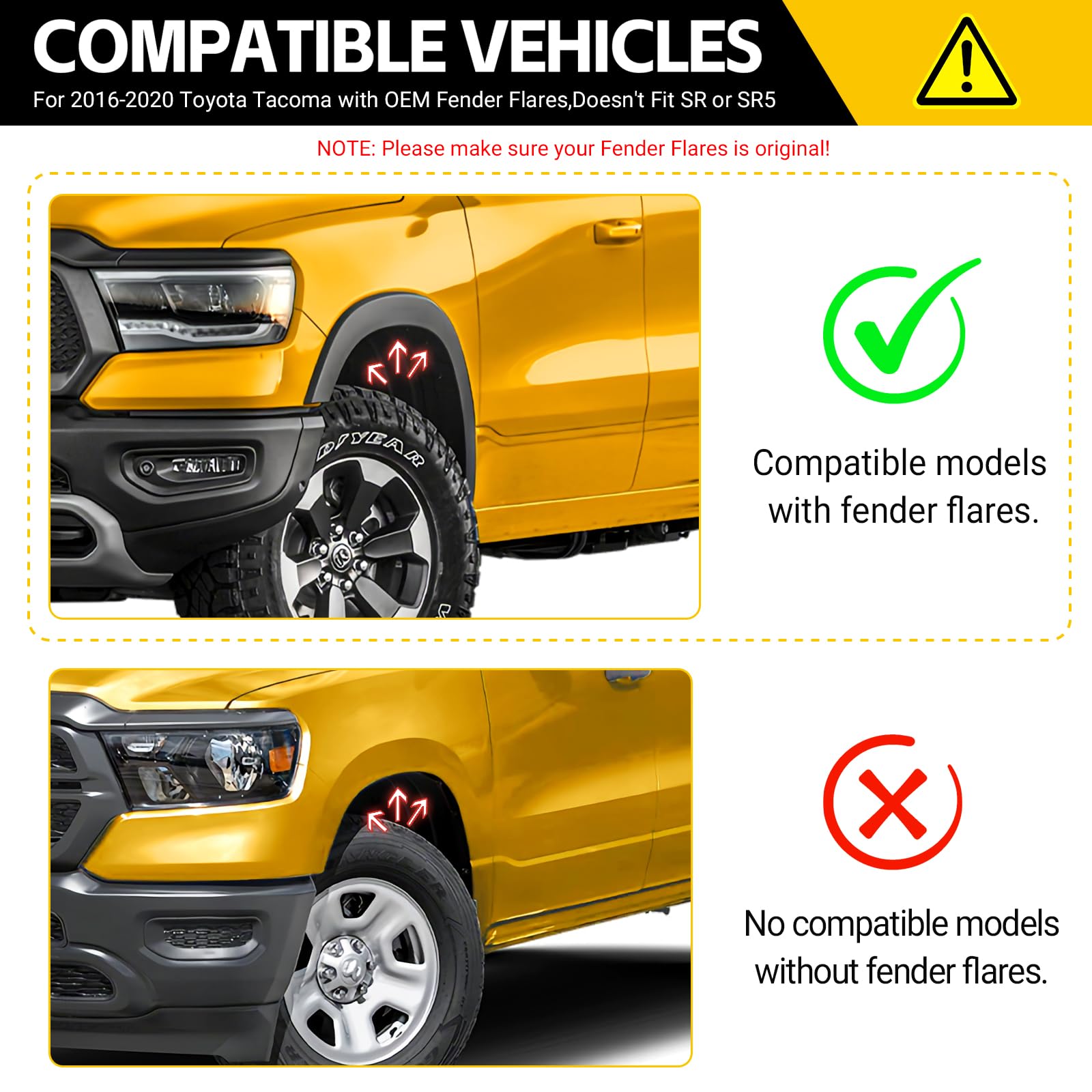 JTYZSM Tacoma mud flaps front-right view shield wheels from splashes
