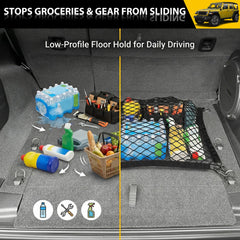 JTYZSM trunk net installation with four hooks is quick and tool-free