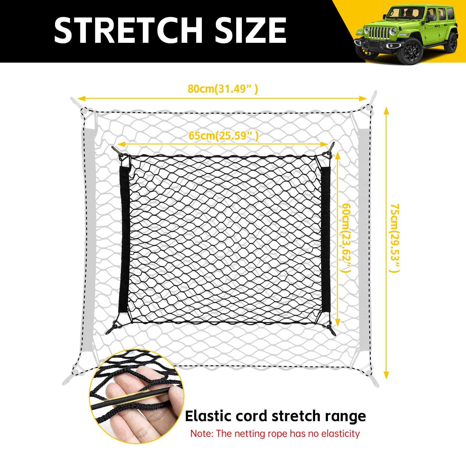 JTYZSM heavy-duty trunk net prevents cargo from shifting on drives