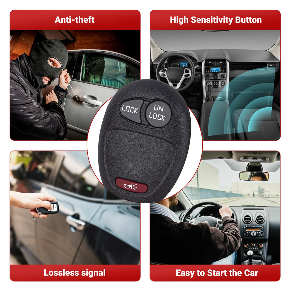 Jugmew key fob for Pontiac Montana with three buttons for spare remote access.