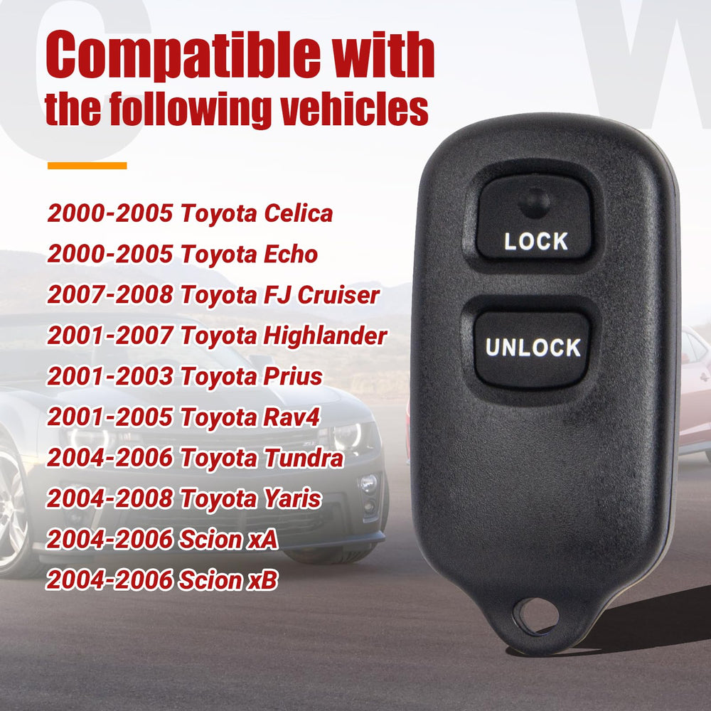 Jugmew keyless entry remote back view highlighting button layout for easy use.