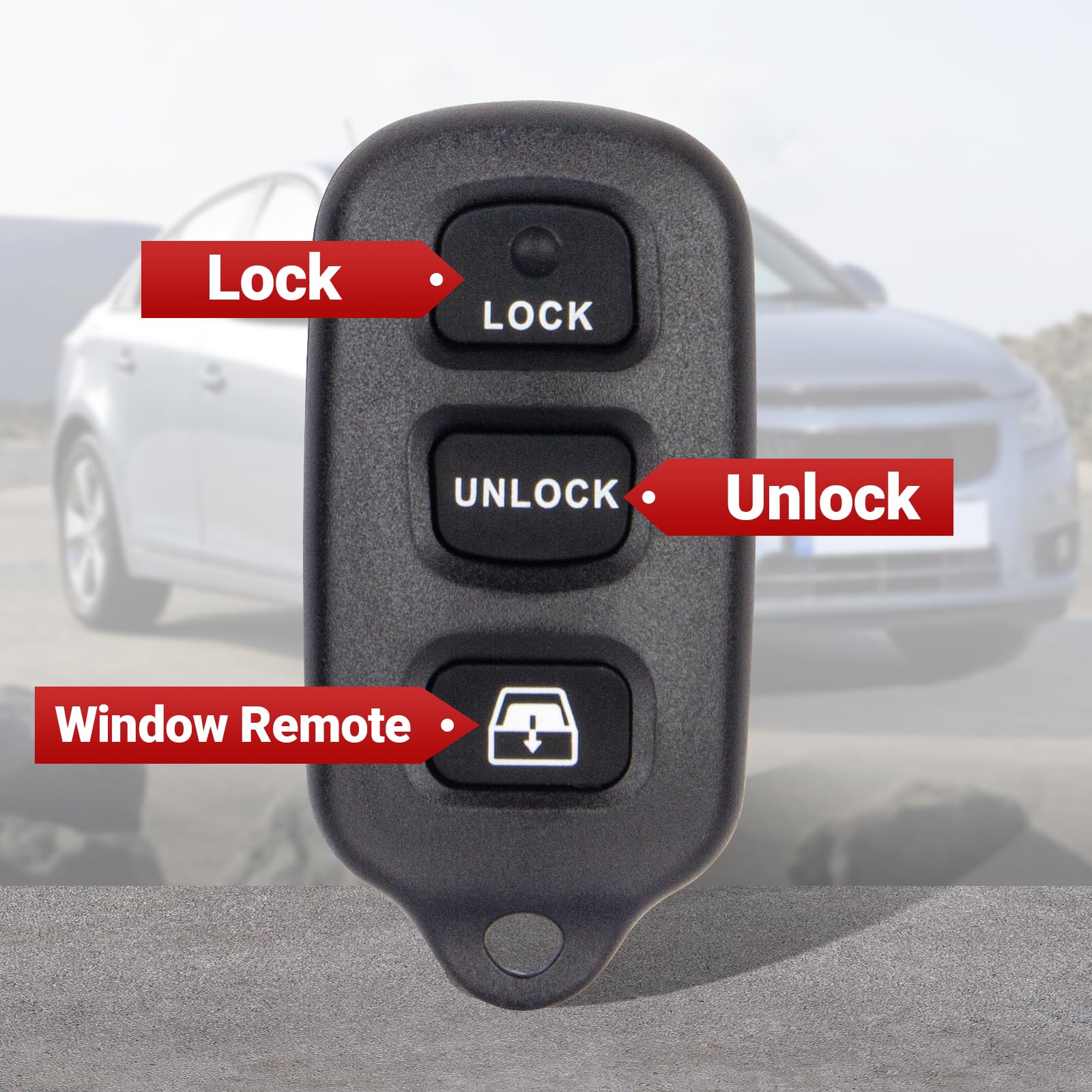 Jugmew Toyota 4Runner remote back view showing battery panel access