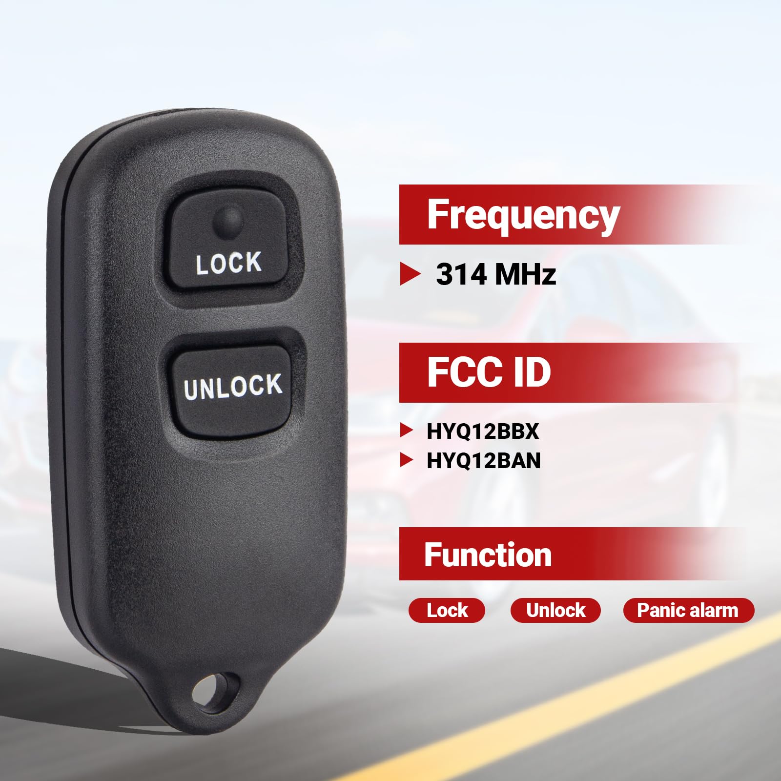 Jugmew two-pack packaging image shows bundled replacement remotes for Toyota models.