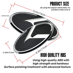 JULOPO rear trunk emblem set enhances your Forte with a durable carbon look