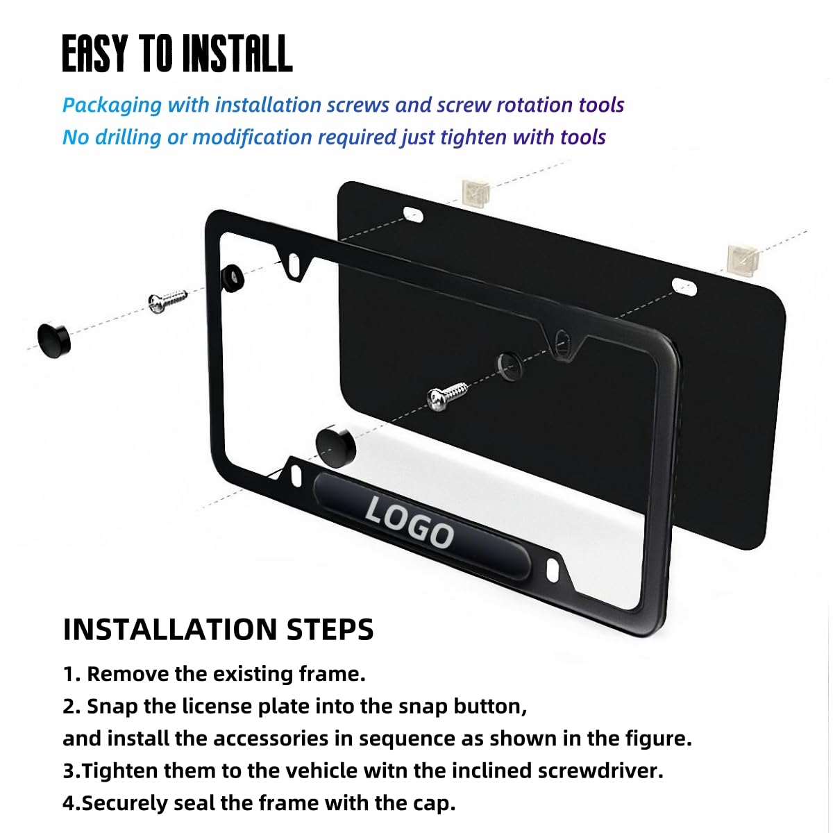 JULOPO installation accessories included image shows complete front and rear setup.
