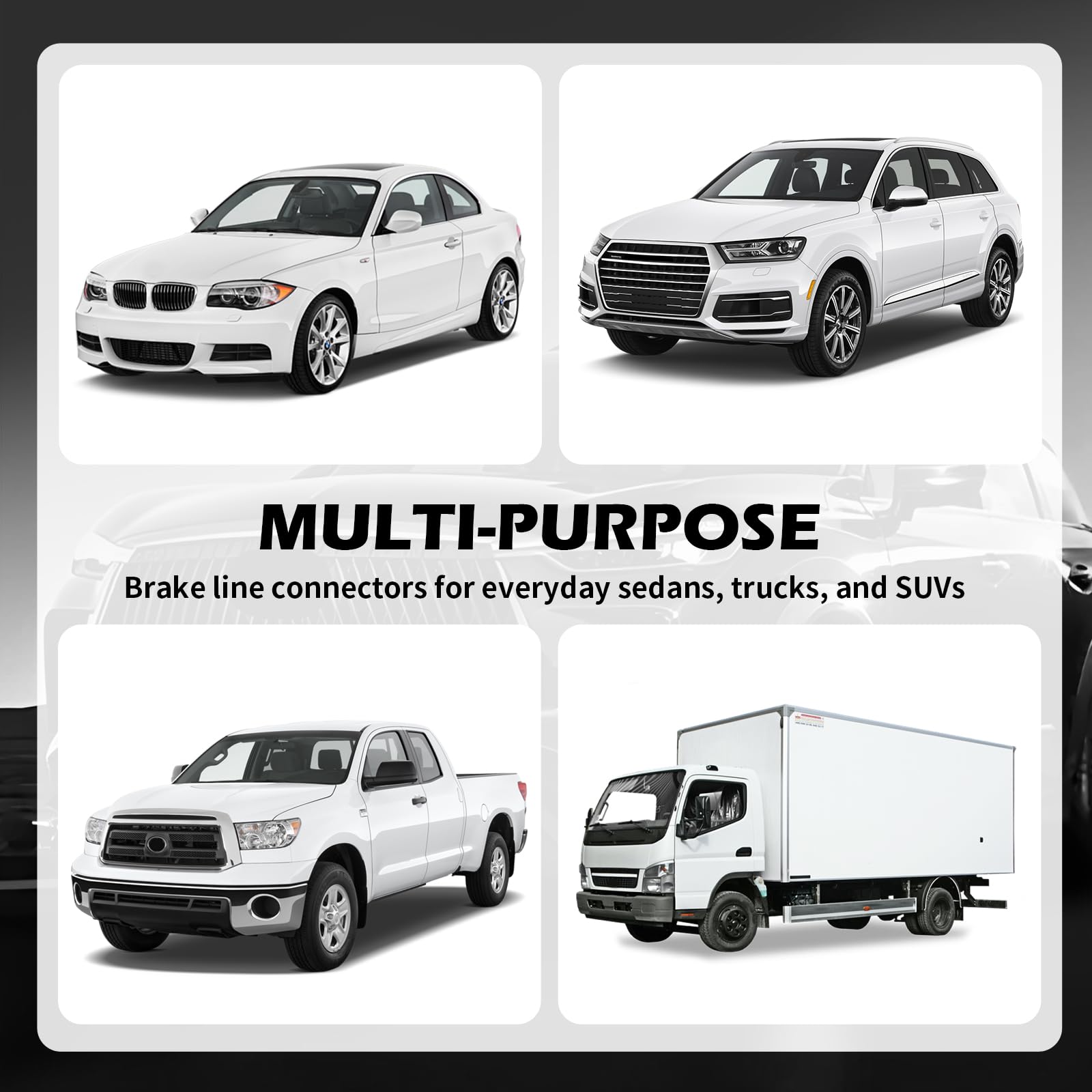 Junecarp brake line fittings for cars, trucks, and SUVs.