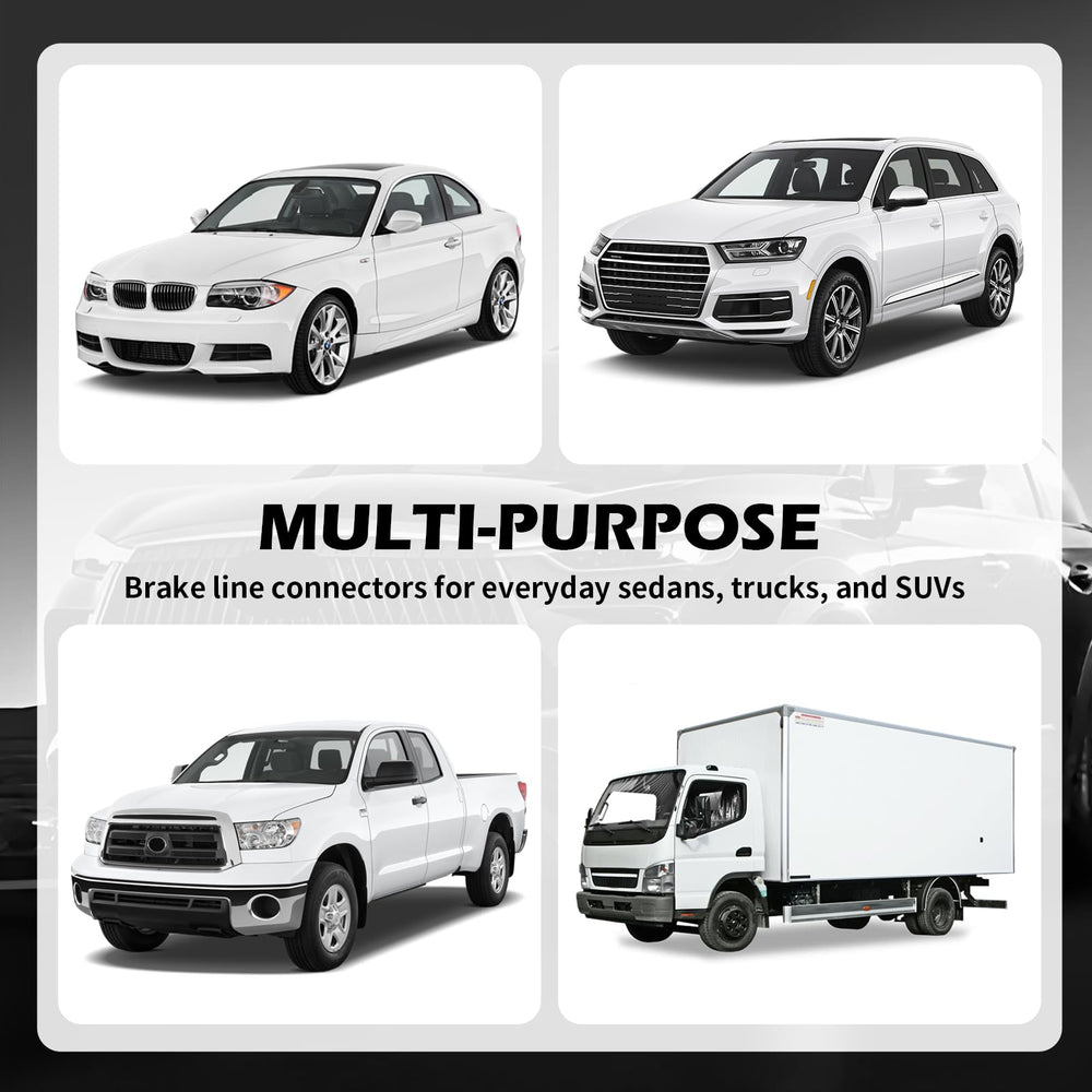 Junecarp brake line fittings for cars, trucks, and SUVs.