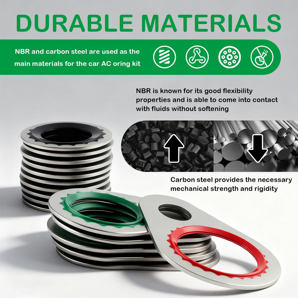 Junecarp carbon-steel components providing sturdy support for sealing assemblies.