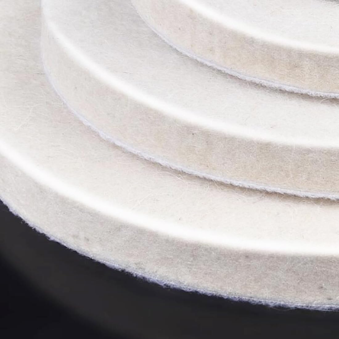 Junlixn wool polishing pad with flocked backing for easy attachment