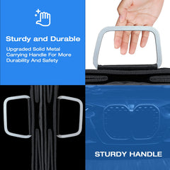 Junsungo Car Trunk Organizer large compartments keep items organized.