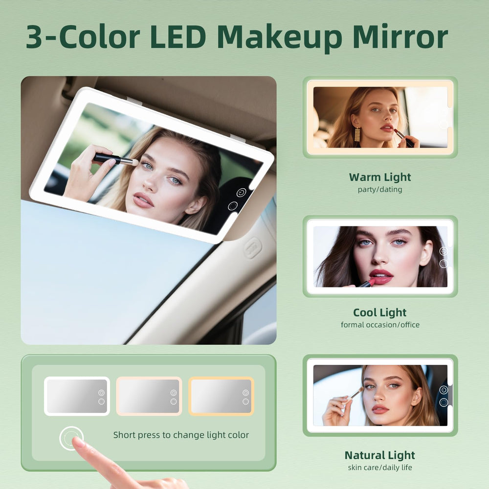 Junyaoxuan detachable vanity mirror installs without tools for flexible vehicle use