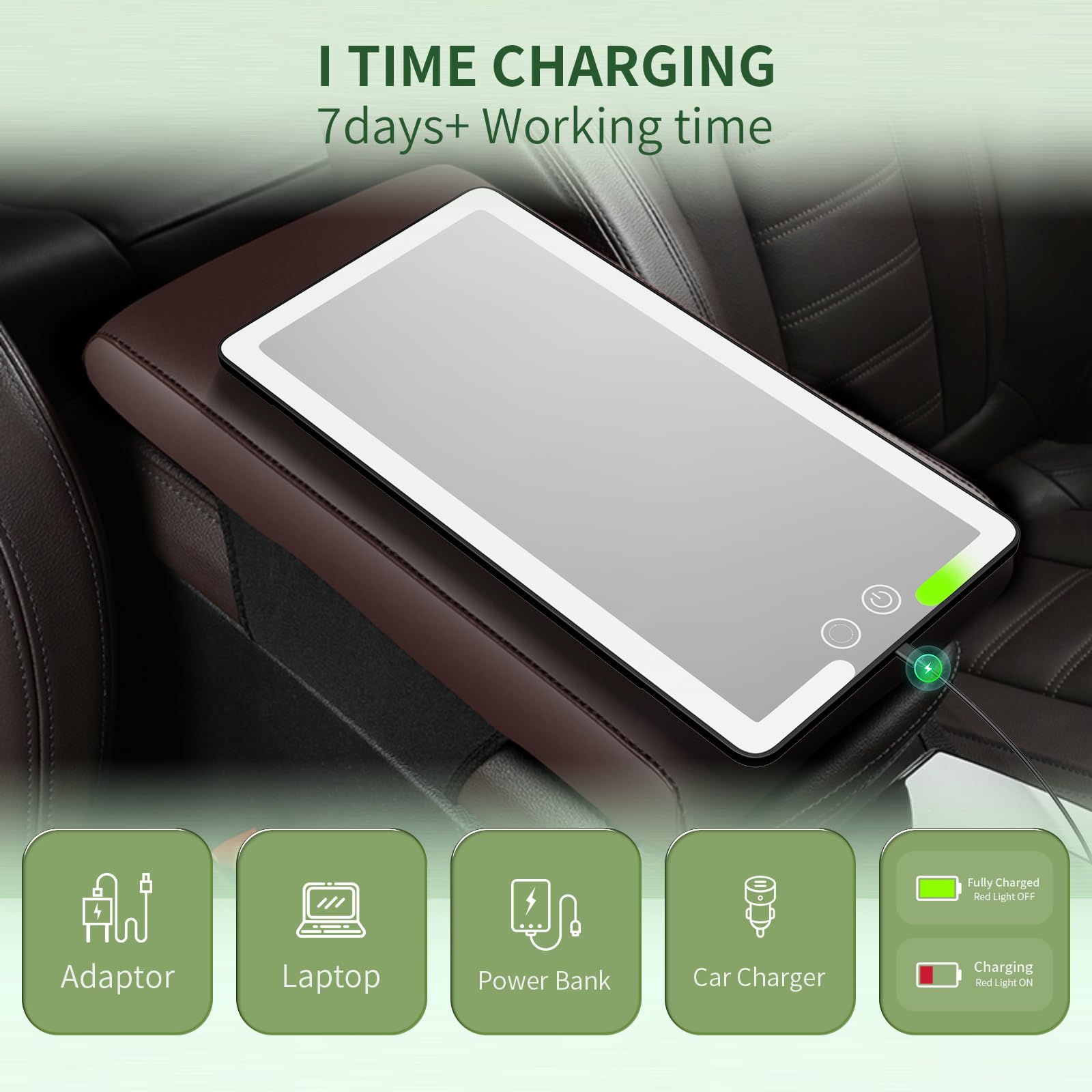 Junyaoxuan portable car makeup mirror easy to transfer between vehicles