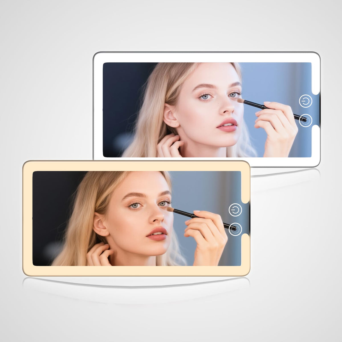 Junyaoxuan visor mirror with lights for quick makeup touch-ups in the car