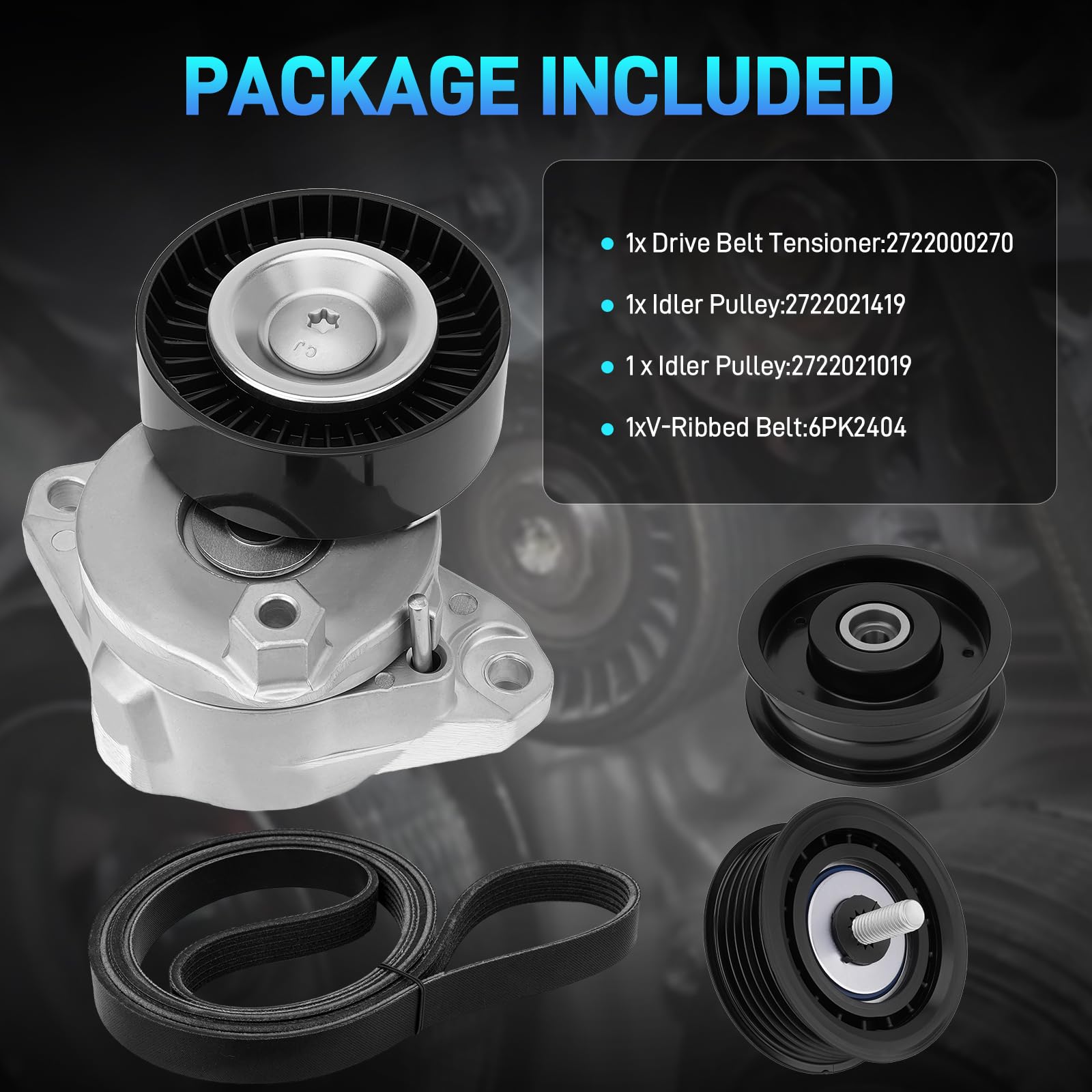 JURPLIX 6PK2404 belt spec compatible with multiple models