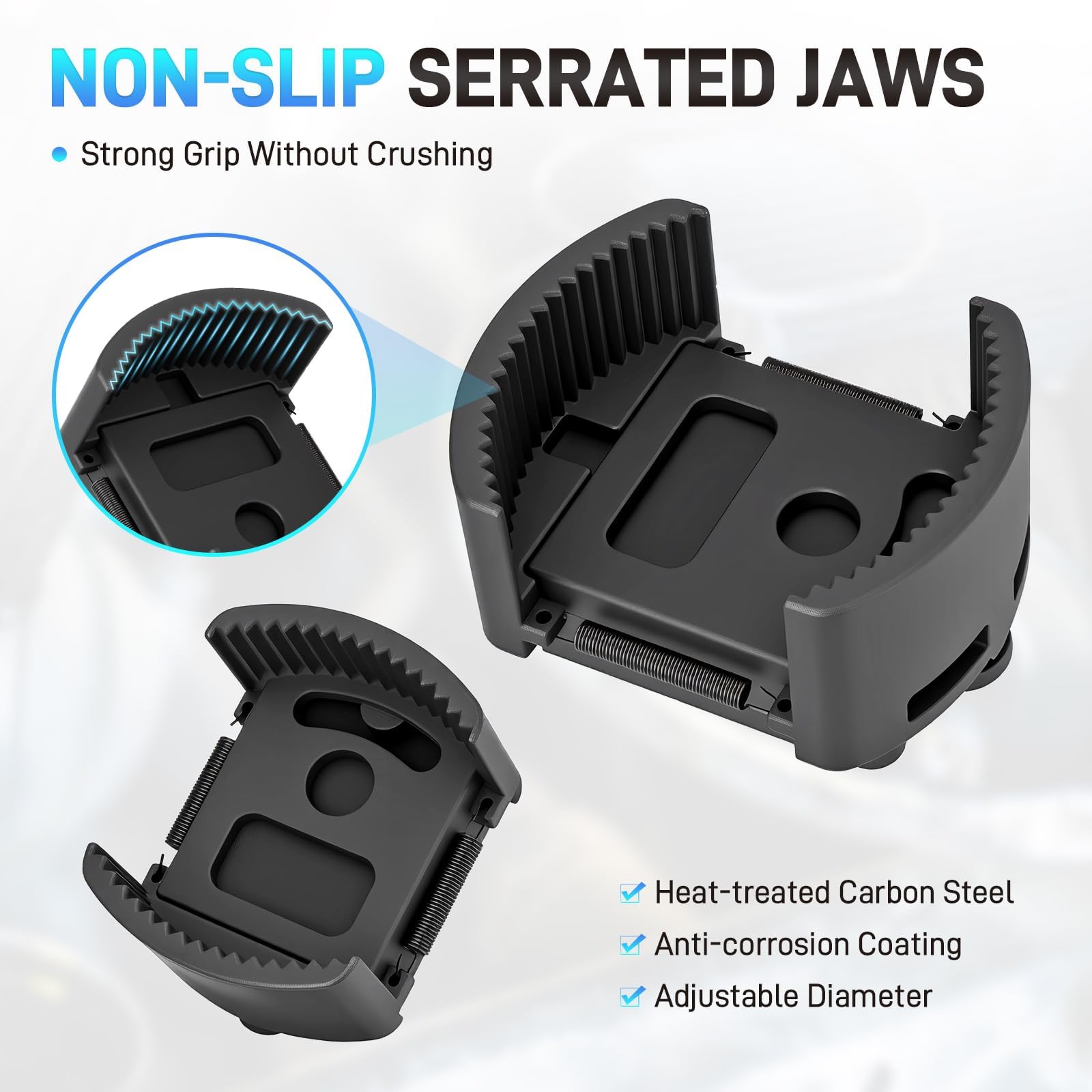 JURPLIX auto-clamp spring design stabilizes grip during removal.