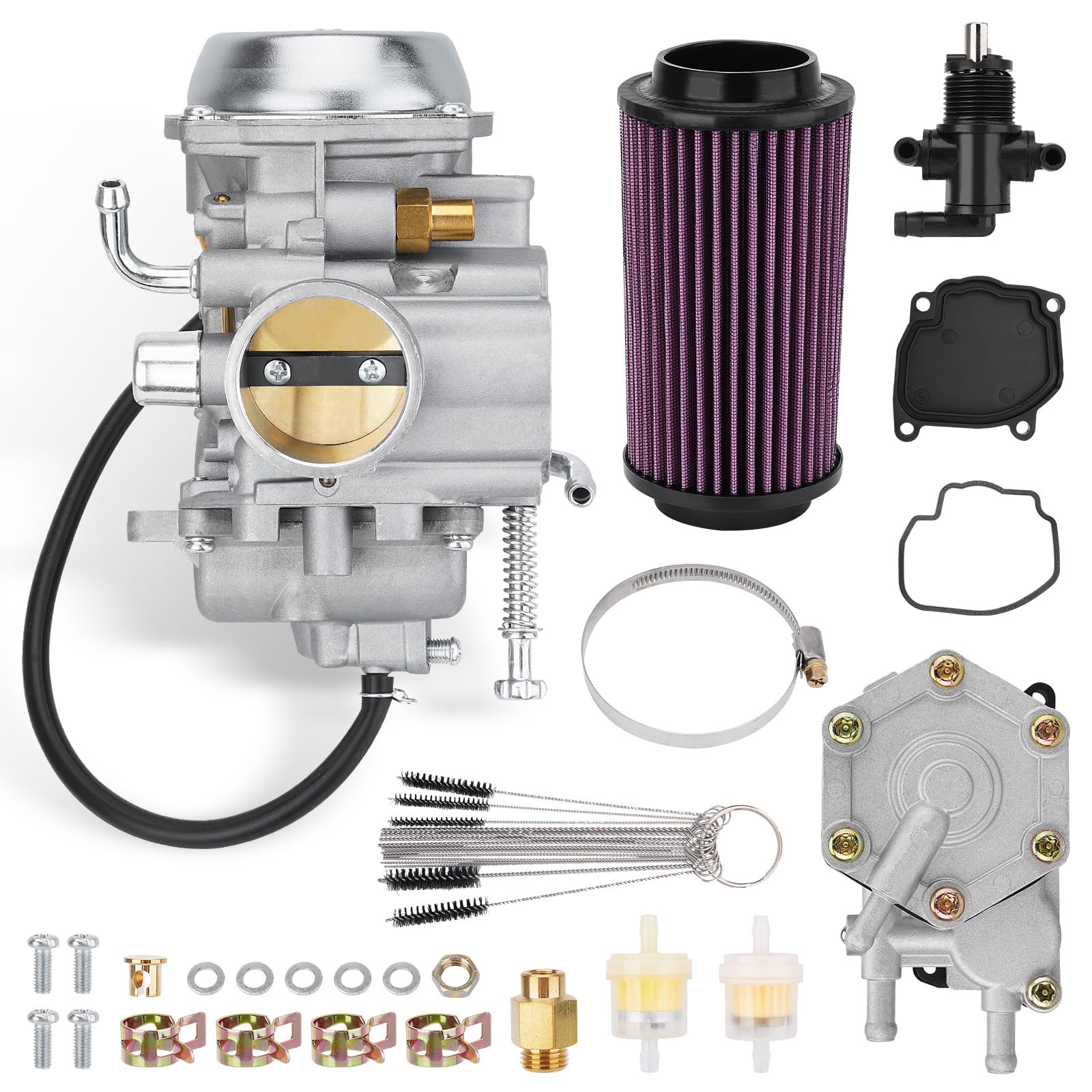 Jurplix carburetor kit with fuel pump and air filter for Polaris to improve reliability
