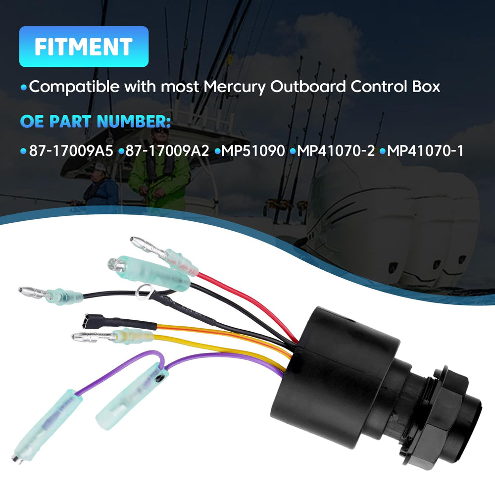 JURPLIX ignition switch back with 6-wire connector for quick replacement.