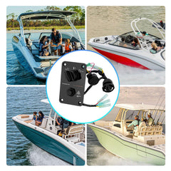 JURPLIX marine 12V control panel featuring a top emergency stop switch.