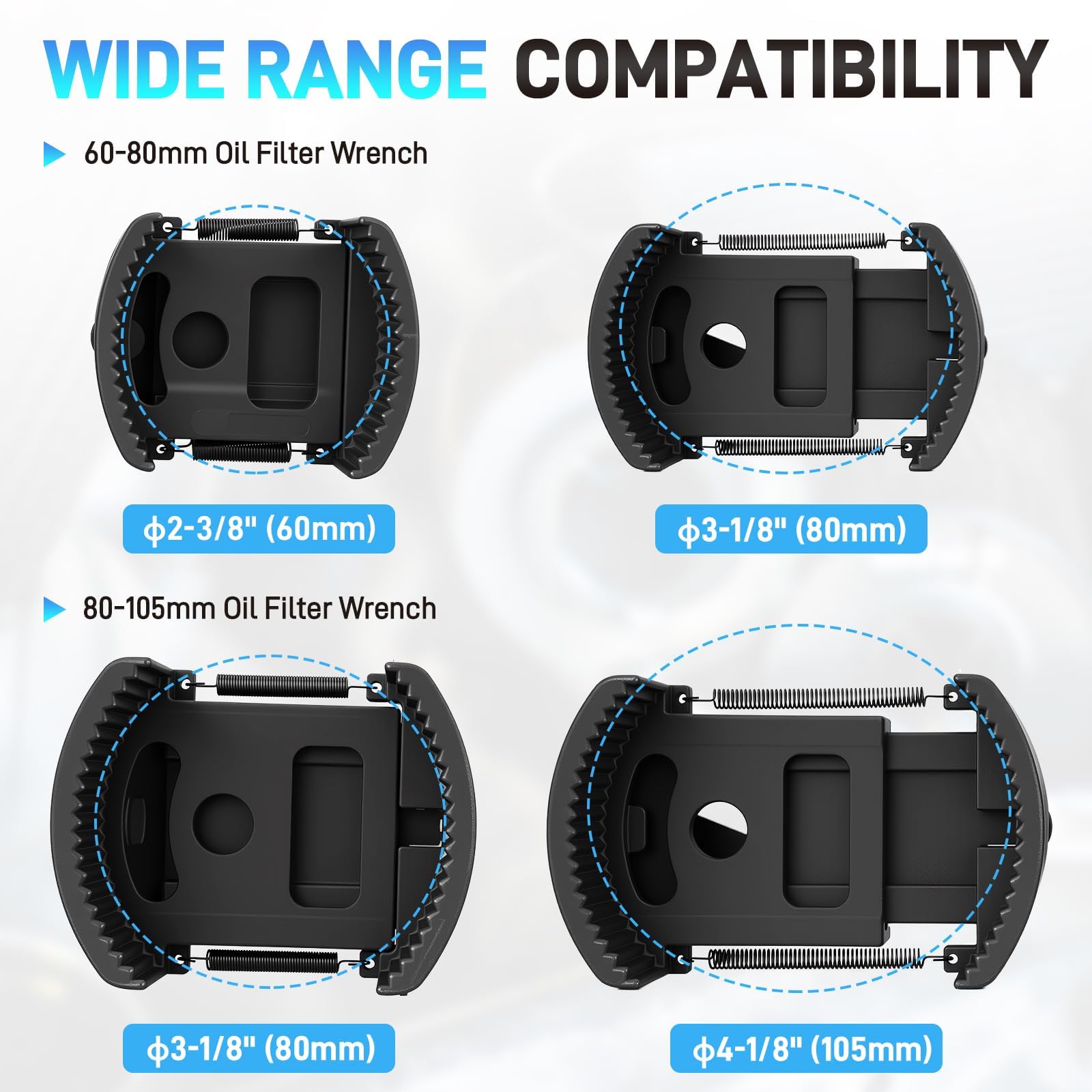 JURPLIX oil filter wrench 80-105mm versatile fit for heavy-duty filters.