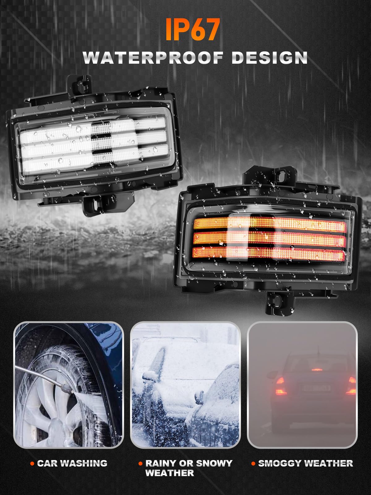 Jurplix pair of LED lights for driver and passenger sides