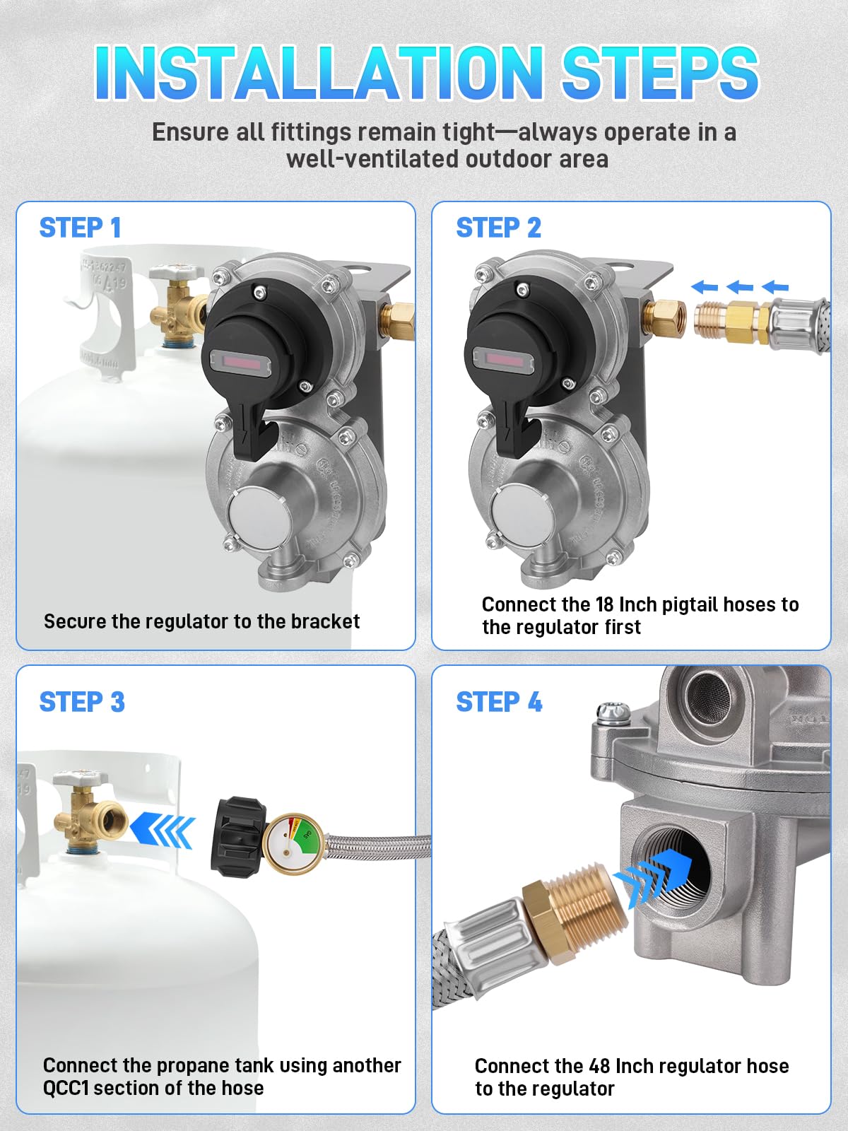 JURPLIX QCC1 1/4-inch SAE inlet and 3/8-inch NPT outlet connections.