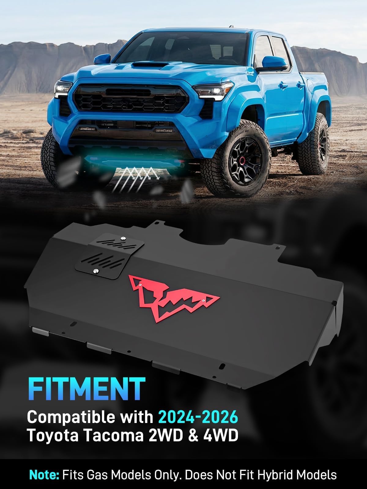 Jurplix skid plate showing oil drain access for easy maintenance