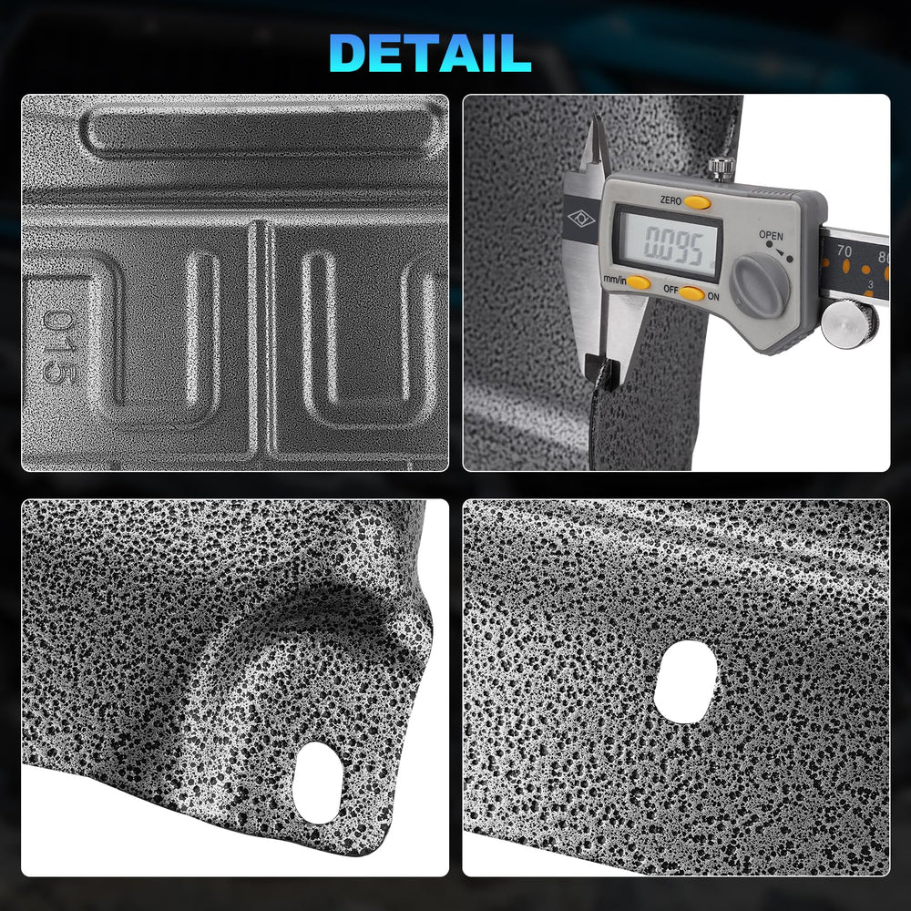 Packaging of Jurplix splash panel shield with all mounting hardware included.