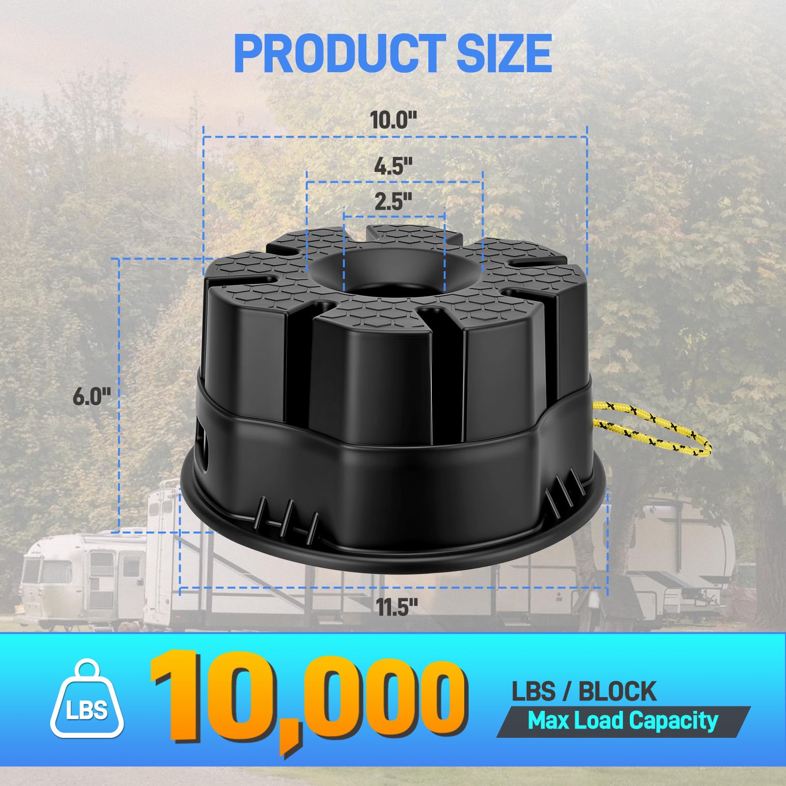 JURPLIX compact storage bag included for easy RV trip transport.