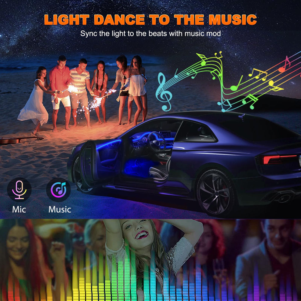 Jushope 236in fiber optic length for seamless cabin glow