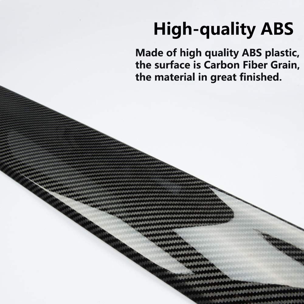 Justautotrim carbon fiber look dashboard panel cover adds premium touch to Model 3/Y.