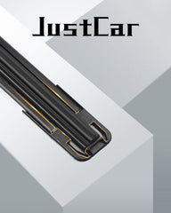 JustCar asymmetrical wind spoiler for consistent windshield contact