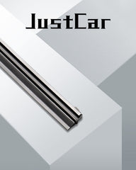 JustCar blade with spring steel core for durable, stable wiping.