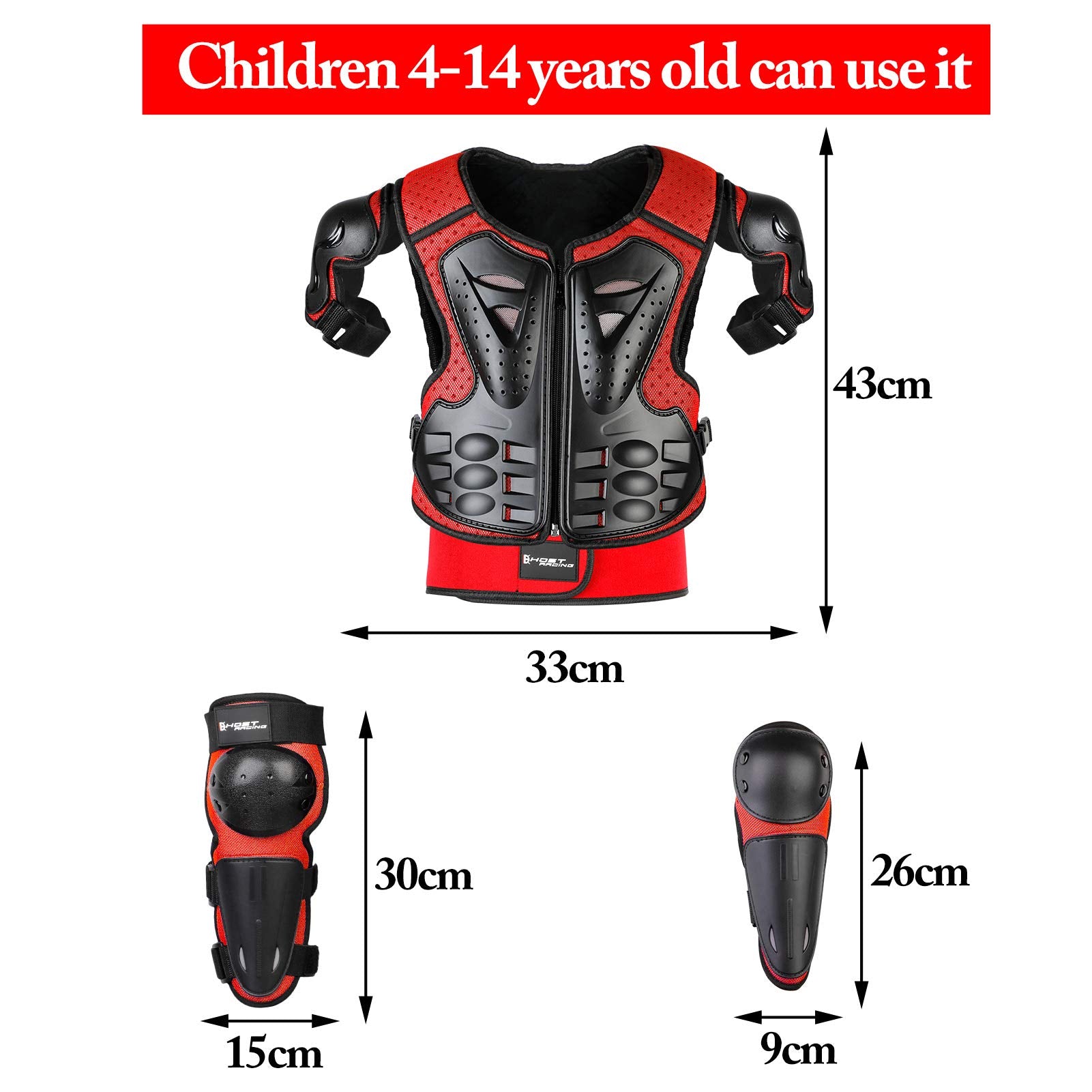 JUSTDOLIFE youth dirt bike elbow pads with flexible fit