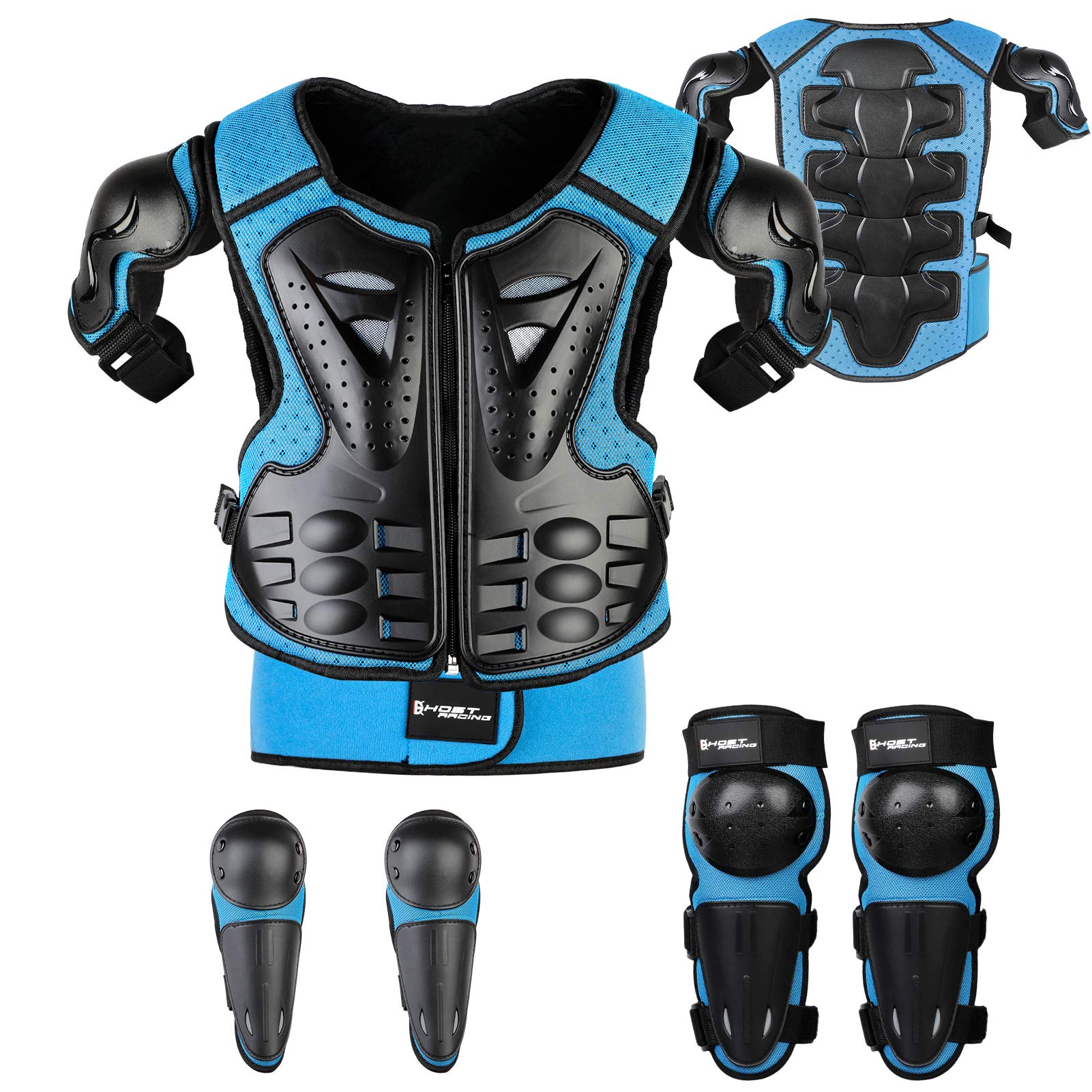 JUSTDOLIFE youth dirt bike gear jacket with adjustable fit for growing kids.