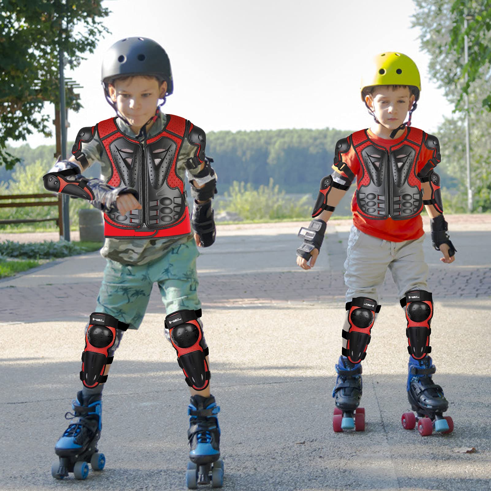 JUSTDOLIFE knee guards close-up demonstrating impact resistance