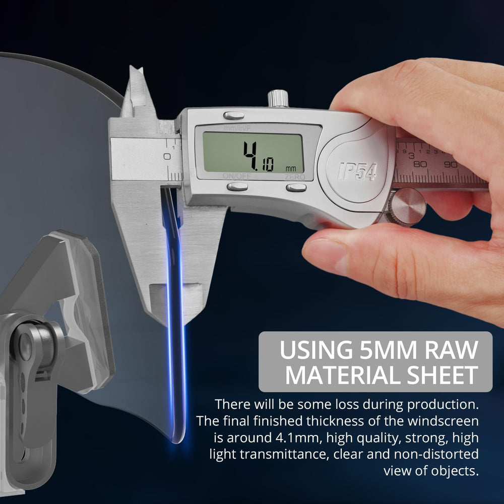 Justech windshield extension for BMW motorcycles improves comfort on long trips.