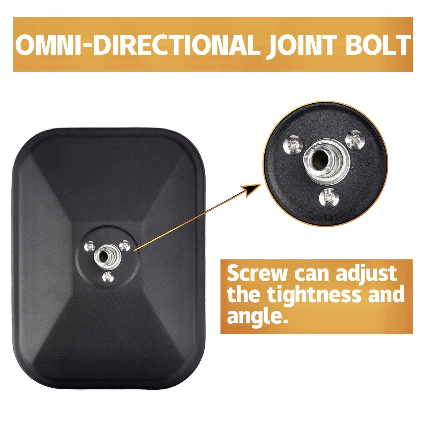 JUSTTOP mirrors off bolt bracket installation for quick tool-free mounting