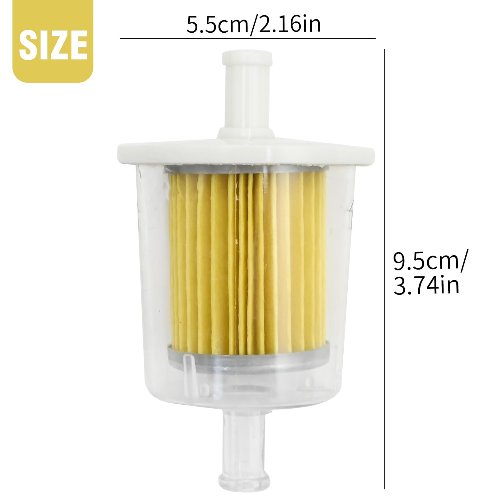 JUUDDENPARTS fuel filter transparent shell highlights filtration visibility and condition.