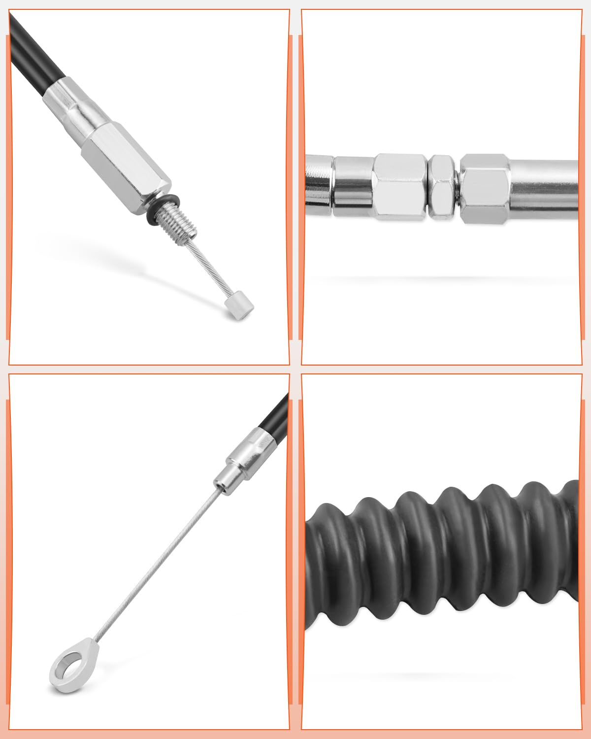 JUWEVAZU 62.9-inch clutch cable length fits varied handlebars