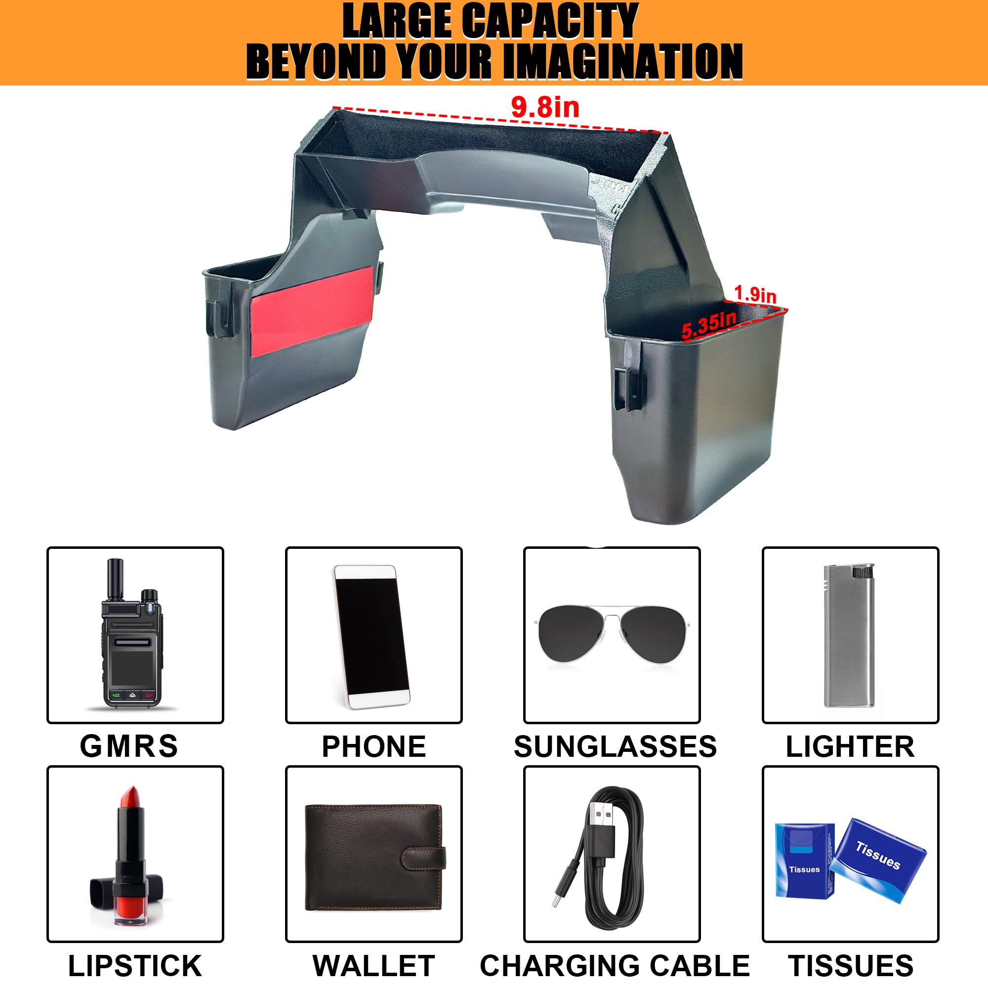JVMA trash bag hook helps keep cabin tidy on trips.