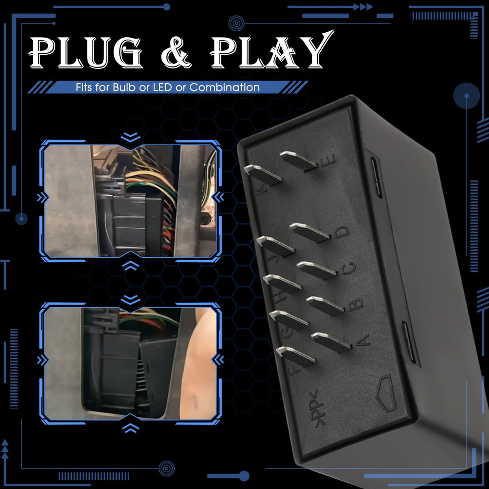 10-pin LED flasher relay design showing compact efficiency