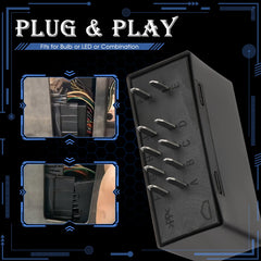 10-pin LED flasher relay design showing compact efficiency