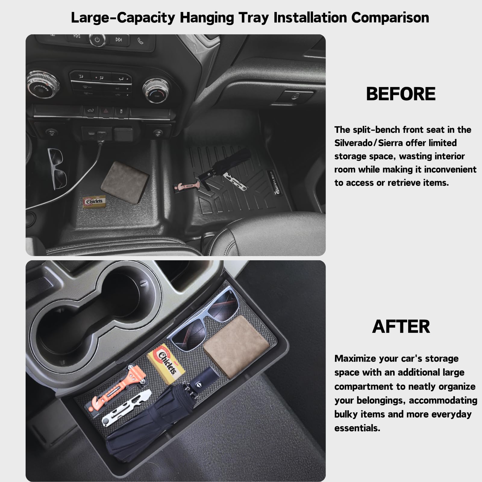 JWSIROU ABS plastic construction offers a durable, easy to clean interior upgrade.