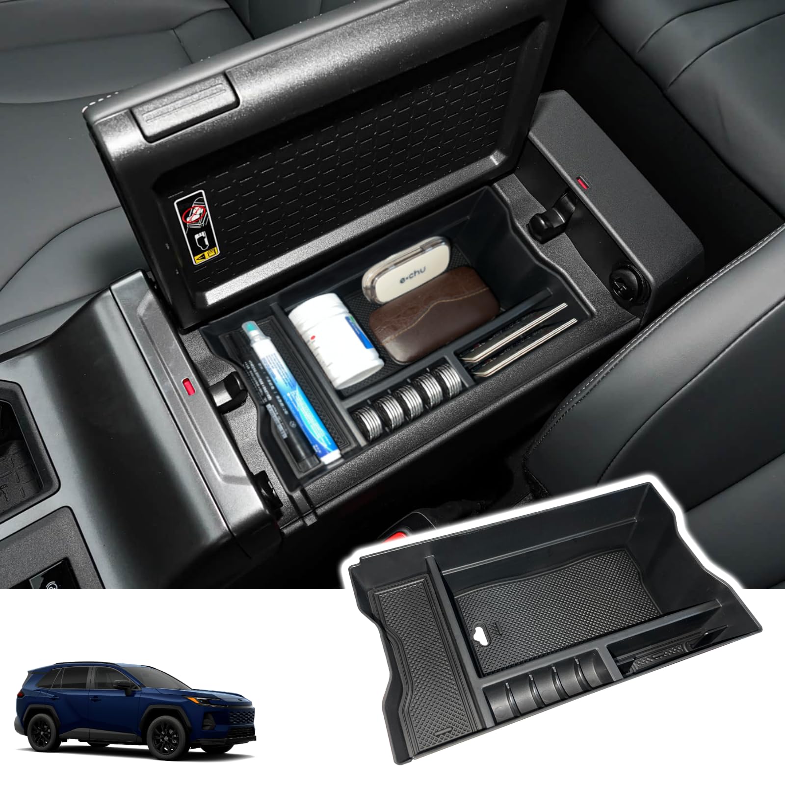 JWSIROU center-console organizer tray insert keeps essentials within reach in the RAV4