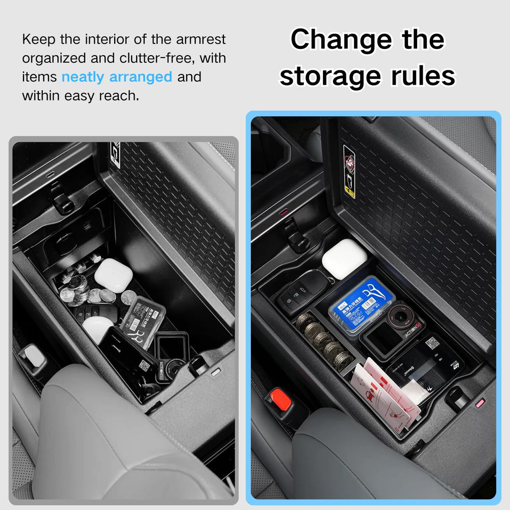 JWSIROU easy-install center-console organizer fits in seconds for immediate use