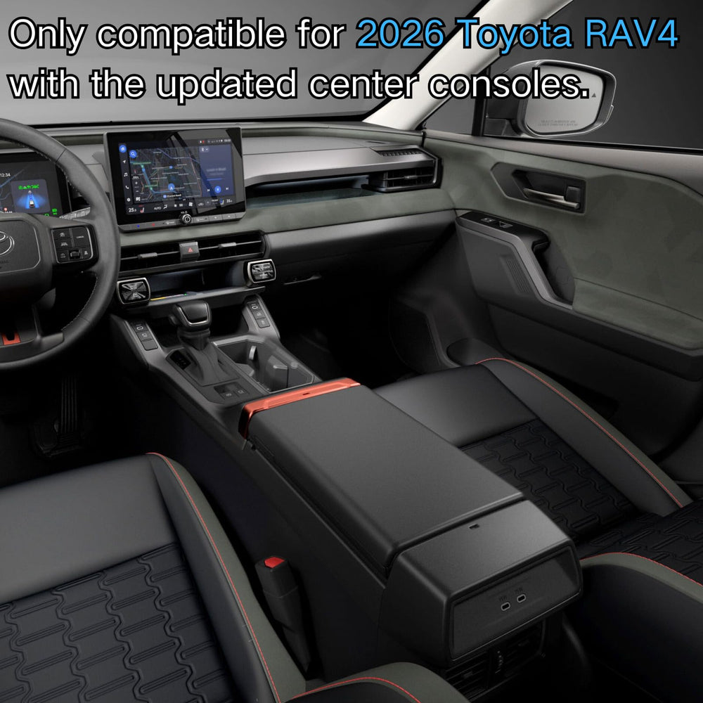JWSIROU Rav4 6th Gen armrest storage divider neatly separates small and large items