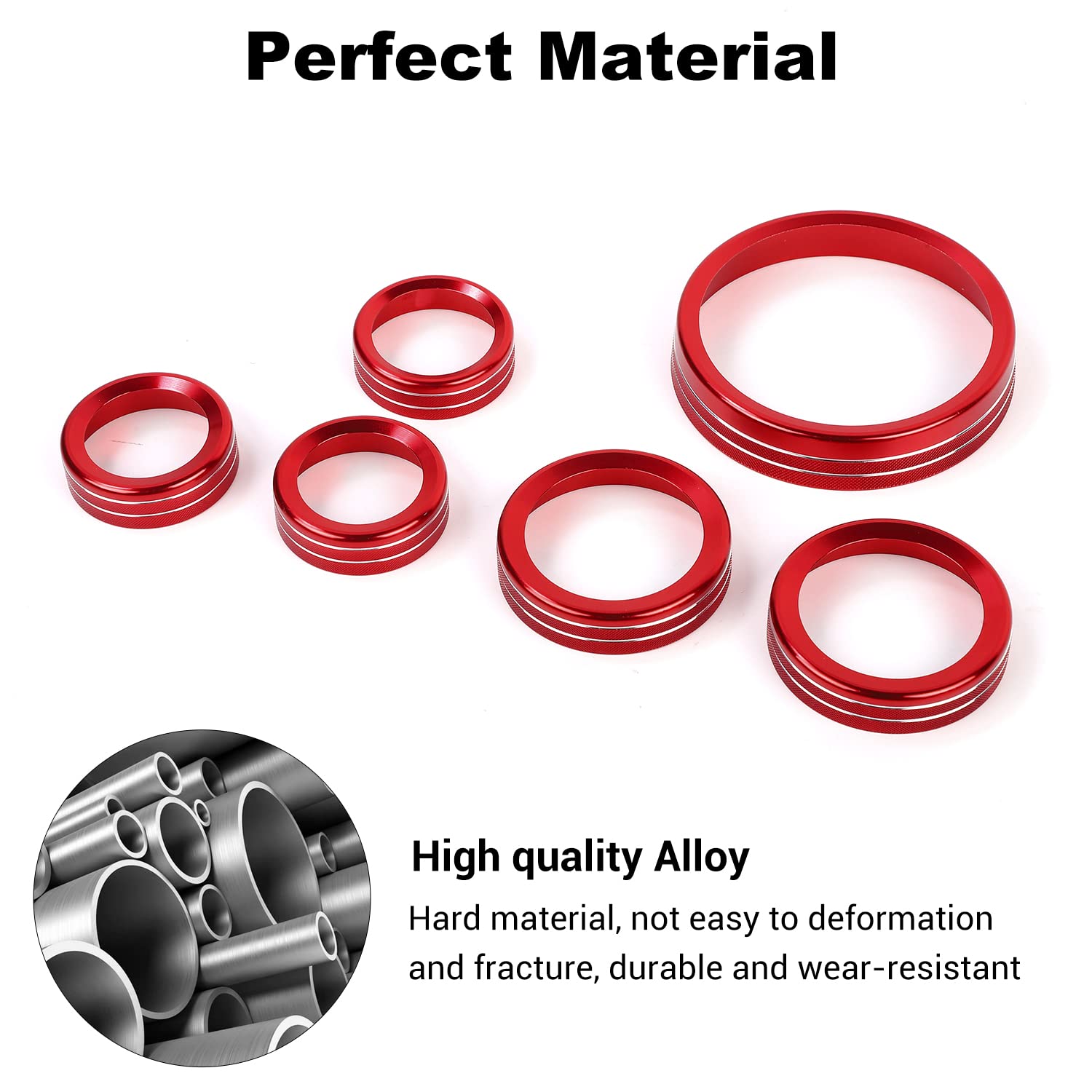 JWWY Bronco accessories aluminum red highlights interior and reduces scratches