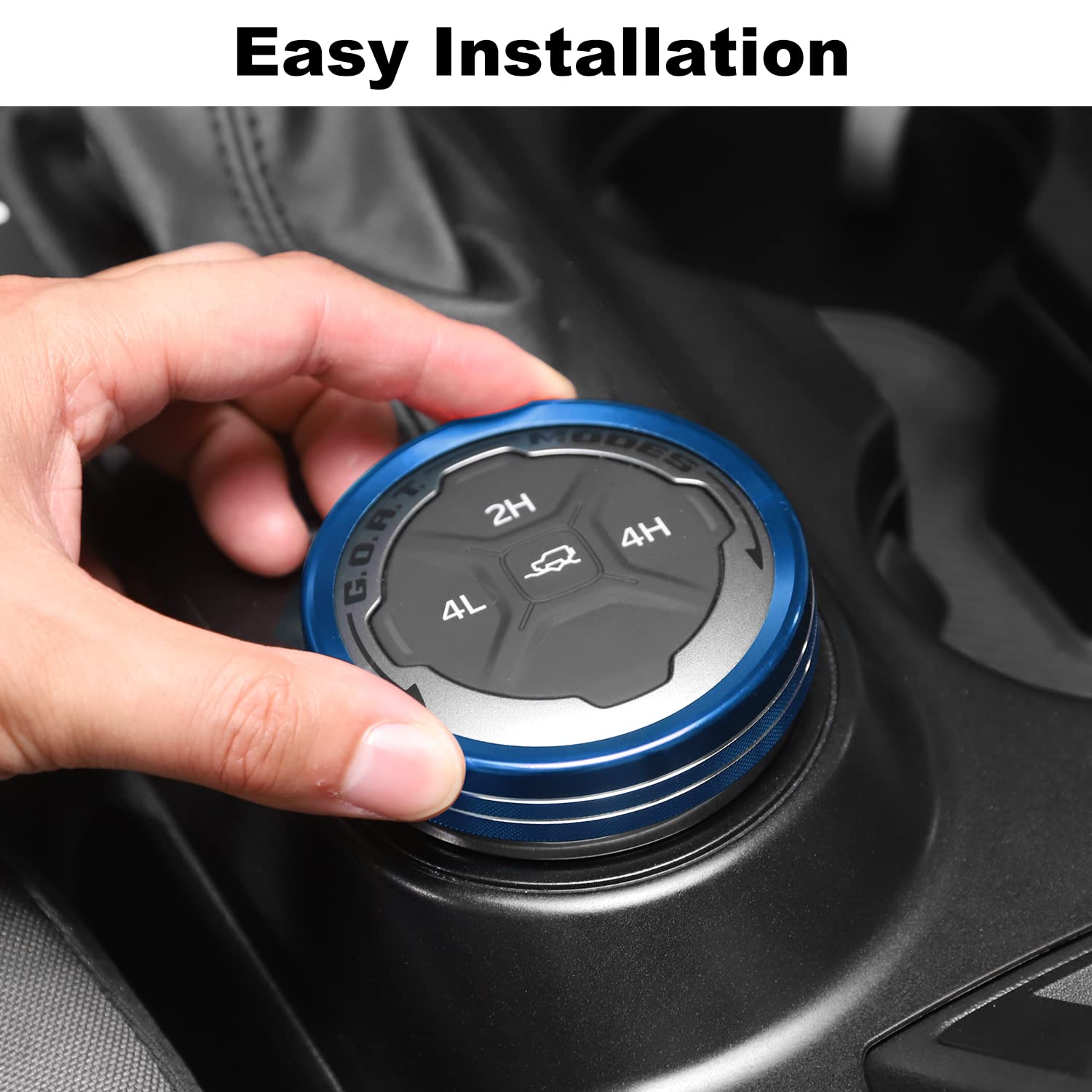 JWWY Bronco blue AC switch knob protects control surfaces.